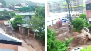 [동영상] 우면산 산사태 '순간'… 쓰나미급 위력에 쑥대밭