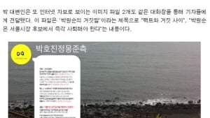 “팩트 정리” 정몽준측, 기자들에 일베 게시물 권유 시끌