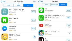 네이버-라인, 韓·日 애플 앱스토어 Best 무료앱 1·2위 모두 차지