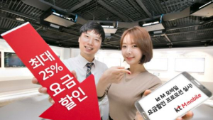 “알뜰폰은 25% 요금할인”… KT M모바일 이벤트 실시