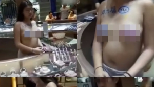 여점원 상반신 강제 노출로 다이아몬드 판매 열 올리는 개념 없는 中 보석 브랜드