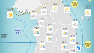 [날씨] 전국 곳곳에 오전까지 비…미세먼지 ‘보통’