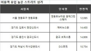 샤로수길, 망리단길 등 길 따라 형성된 스트리트형 상가 '인기'