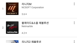 ‘블레이드 & 소울 레볼루션’, 구글 매출 2위…‘리니지2 레볼루션’ 3위