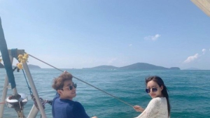 김상혁-송다예, 달콤한 신혼여행 공개… 요트 위에서 다정히