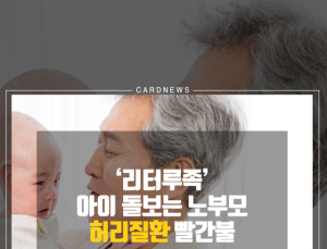 [카드뉴스] ‘리터루족’ 아이 돌보는 노부모 허리질환 빨간불