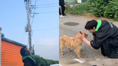 송재림, 판초 입고 촬영장서 소탈한 일상 공개
