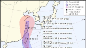 5호 태풍 ‘다나스’ 북상중…한국 안 올 가능성도