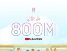 방탄소년단, ‘DNA’ MV로 유튜브 8억뷰 첫 달성