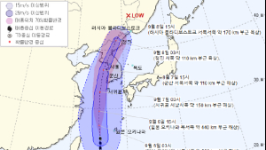 태풍 ‘링링’ 6일 밤~8일 오전 우리나라 영향권