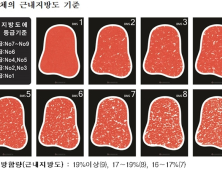 1++ 쇠고기, 등급 뒤에 마블링 함께 표시
