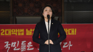 문희상 국회의장 규탄 발언하는 전희경