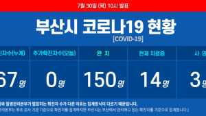 부산 코로나19 ···누계 확진자 167명