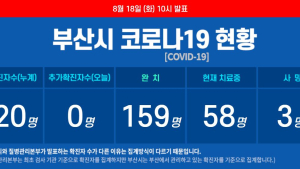 부산 코로나19 누계 확진자 220명