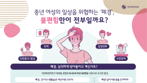 폐경 여성 절반은 안면홍조·수면장애 겪지만...치료보다 건기식 의존