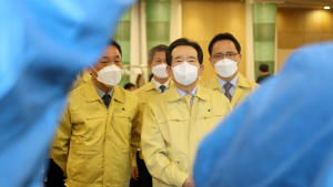 정세균 총리, 공중보건의사 교육 현장 방문