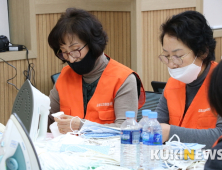 전북지역 한 독지가 3천여개 분량 마스크 필터 기증...전북자원봉사센터 제작 소외계층에 배부