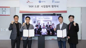 SK텔레콤-ADT캡스-이노뎁, 산업용 5G드론 상용화 손잡아