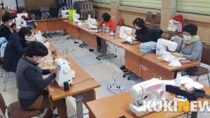 임실군 강진면 독거노인에 면마스크 만들어 배부