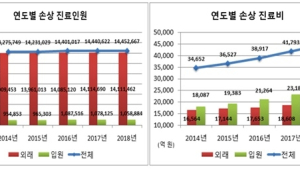 신체 손상 환자 1445만명…남성, 사지·두경부손상 多