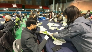 [총선]전주 완산구개표소 비례정당 분류 분주