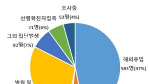 2주간 발생한 코로나 신규환자 경로 보니…해외유입 47%
