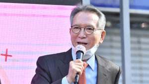 오세훈 후보 지원유세 나선 김형오 전 공관위원장