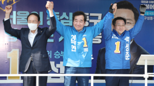 이낙연 '박성준 후보와 함께'