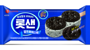 롯데푸드, 쿠키가 통으로 붙은 ‘롯샌 깜뜨 아이스바’ 출시