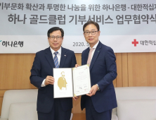 하나은행, 대한적십자사와 ‘하나골드클럽 기부 서비스’ 가동