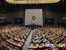 미래통합당 퇴장 후 의사발언 진행하는 더불어민주당