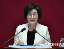 당선 인사하는 김상희 국회부의장