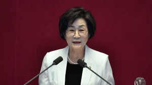 당선 인사하는 김상희 국회부의장