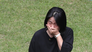 정의연 마포쉼터 소장 죽음에 슬퍼하는 윤미향