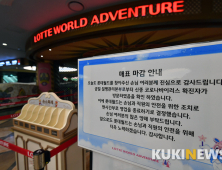 코로나19 확진자 방문으로 영업 중단한 롯데월드