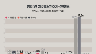 [쿠키뉴스·한길리서치 여론조사] 범야권 차기대선주자 선호도