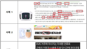 '저주파마사지기' 의학적 효능 표방 광고 438건 적발