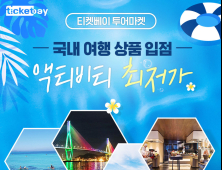 티켓베이 투어마켓, 국내여행 상품 최저가로 판매