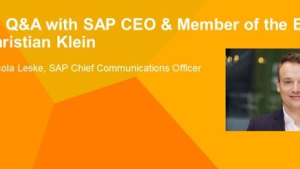 크리스찬 클라인 SAP CEO 