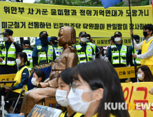 소녀상 사이에 두고 '격해진 감정'