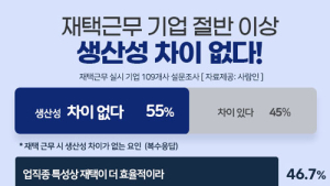 코로나 재택근무, 기업 절반 이상<br> 