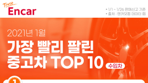1월 첫 달 가장 빨리 팔린 중고차 톱10은?
