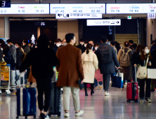 설 연휴 첫날, 아침부터 붐비는 김포공항