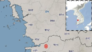 전북 군산 동북동쪽서 규모 2.5 지진 