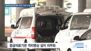 [쿠키건강뉴스] 중증응급의료센터 전국 70곳 이상 확대…격리병상 의무화