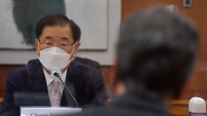 [쿠키포토] 발언하는 정의용 외교부 장관