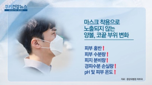 [쿠키건강뉴스] “안면마스크 착용 일상화, 얼굴 피부 손상 유발”