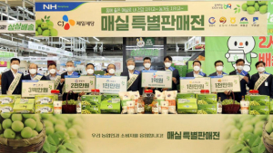 농협‧CJ제일제당, 매실 농가 지원…상생마케팅 행사 진행