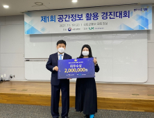 충남도, 제1회 공간정보 활용 경진대회  ‘최우수상’ 수상