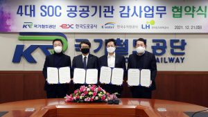 국가철도공단, ‘4대 SOC 공공기관 감사업무 공동 협약’ 체결